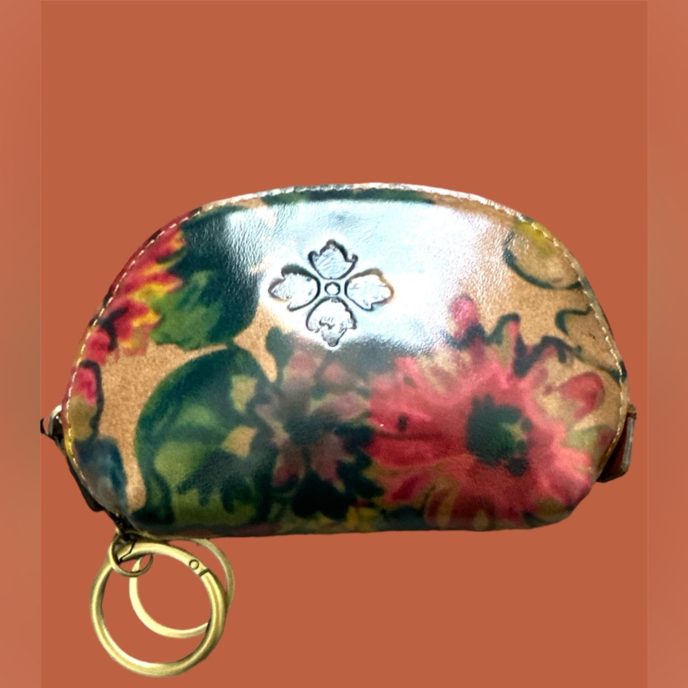 Patricia Nash Tooled Turquoise Leather Clutch Pouch Wristlet Purse - Picture 6 of 8